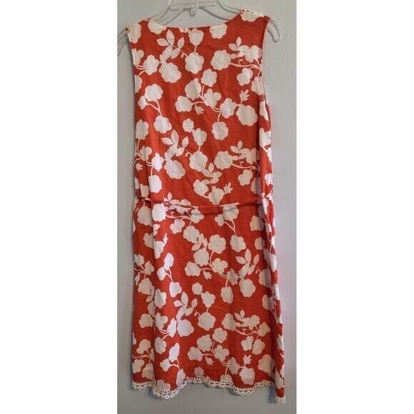 Mudpie Womens Size Small Sleeveless Avery Crochet Neck Shift Dress Belted Floral - Picture 6 of 11